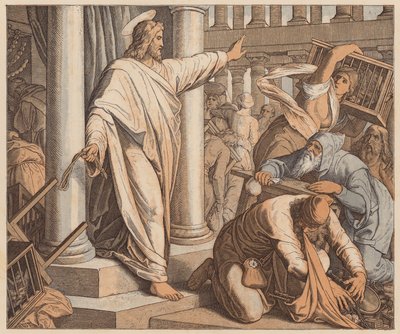 I compratori e i venditori cacciati dal tempio, San Giovanni, II da Julius (after) Schnorr von Carolsfeld