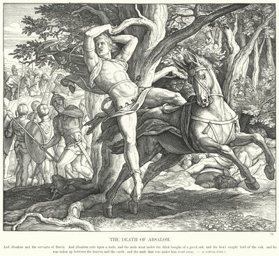 La morte di Assalonne (incisione) da Julius (after) Schnorr von Carolsfeld