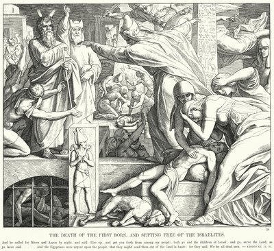 La Morte del Primogenito e la Liberazione degli Israeliti da Julius (after) Schnorr von Carolsfeld