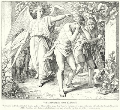 La Cacciata dal Paradiso da Julius (after) Schnorr von Carolsfeld