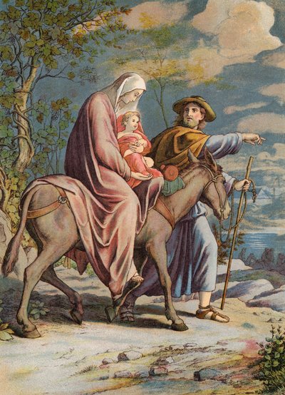 La fuga in Egitto da Julius (after) Schnorr von Carolsfeld