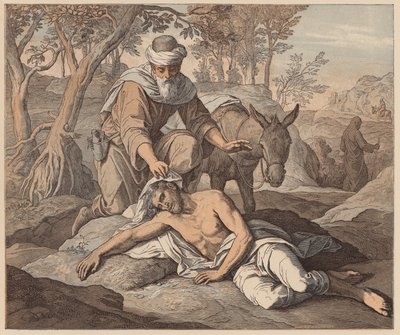 Il Buon Samaritano, San Luca, X, 33, 34 da Julius (after) Schnorr von Carolsfeld