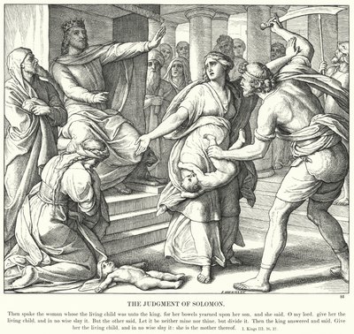 Il giudizio di Salomone da Julius (after) Schnorr von Carolsfeld
