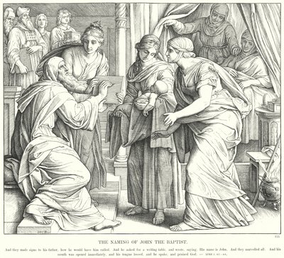 La Nascita di Giovanni Battista da Julius (after) Schnorr von Carolsfeld