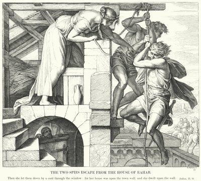 Le Due Spie Fuggono dalla Casa di Raab da Julius (after) Schnorr von Carolsfeld