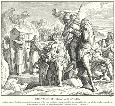 Le Acque del Giordano si Dividono da Julius (after) Schnorr von Carolsfeld