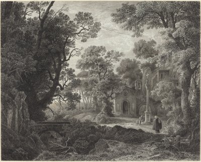 Una cappella nel bosco alla sera da Julius Albert Elsasser