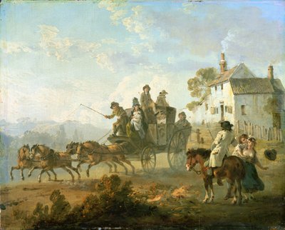 Una diligenza su una strada di campagna, 1792 da Julius Caesar Ibbetson