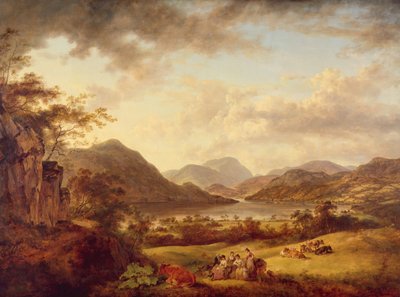 Veduta di Ullswater da Gowbarrow, 1801 da Julius Caesar Ibbetson