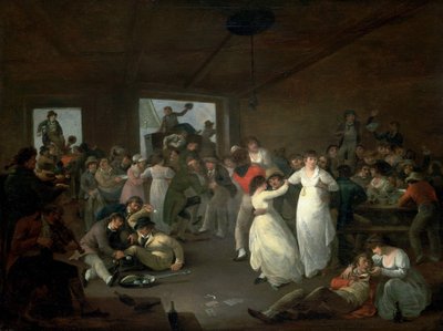 Banchetto di marinai, scena in una taverna a Portsmouth (Inghilterra) da Julius Caesar Ibbetson