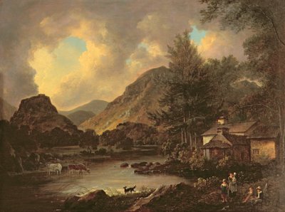 Castle Crag Borrowdale da Julius Caesar Ibbetson