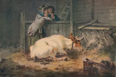 Corteggiamento in una stalla da Julius Caesar Ibbetson