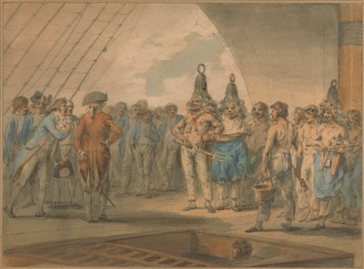 Cerimonia del passaggio della linea a bordo della nave, "Vestal" da Julius Caesar Ibbetson