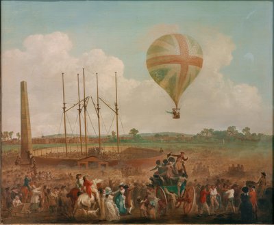Ascesa di George Biggins nel pallone di Lunardi da Julius Caesar Ibbetson