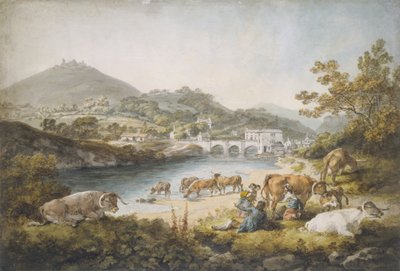 Llangollen e Dinas Bran da Julius Caesar Ibbetson
