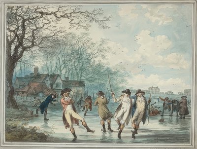 Pattinatori sul Serpentine a Hyde Park da Julius Caesar Ibbetson