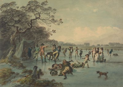 Pattinaggio a Hyde Park da Julius Caesar Ibbetson
