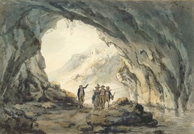Viaggiatori presso una grotta da Julius Caesar Ibbetson