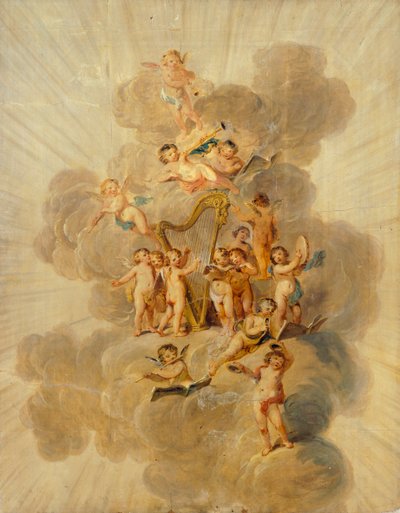 Cherubini alati con strumenti musicali da Julius Caesar Ibbetson