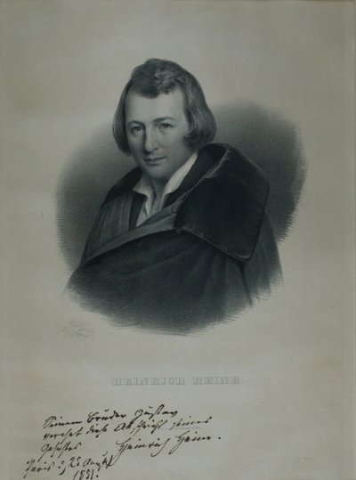 Ritratto del poeta Heinrich Heine 1797-1856, 1839 da Julius Giere