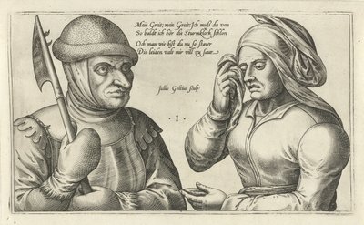 Addio di un soldato da Julius Goltzius
