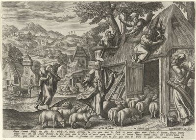 Pietro come buon pastore da Julius Goltzius