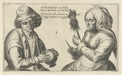 Donna che fila con il marito Woordspelingen over de relatie tussen man en vrouw (serie) da Julius Goltzius