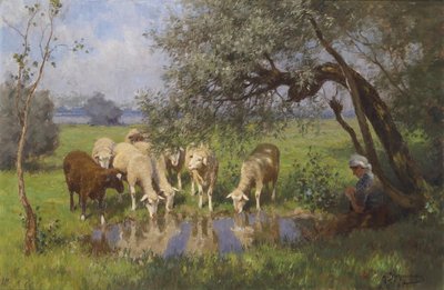 La pastorella a riposo da Julius Hugo Bergmann