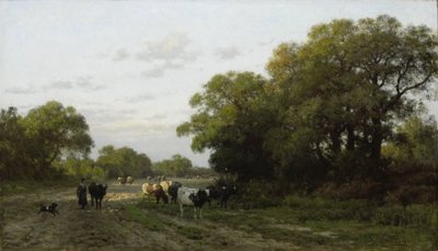 Paesaggio in Drenthe da Julius Jacobus van de Sande Bakhuyzen