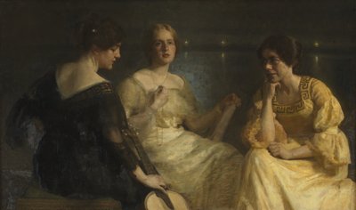 Giovani donne. Da sinistra: Karen Bramsen; la moglie dell