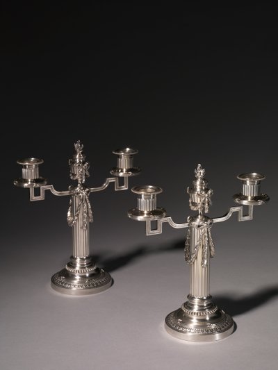 Candelabro, ditta di Peter Carl Fabergé da Julius Rappoport