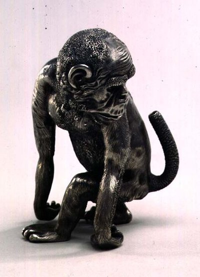 Figura di una scimmia realizzata per Fabergé, c.1896-1908 da Julius Rappoport