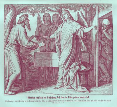 Abramo sente che Sara avrà un figlio, Genesi da Julius Schnorr von Carolsfeld