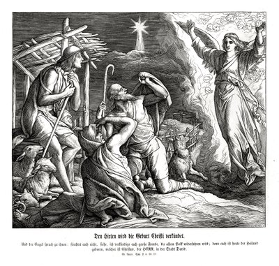 Un angelo appare ai pastori, Vangelo di Luca da Julius Schnorr von Carolsfeld