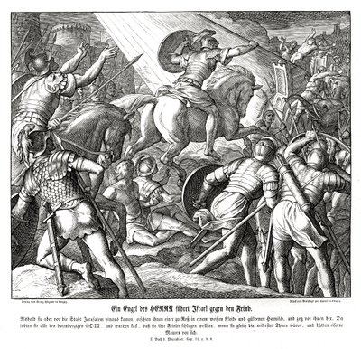 Un angelo guida gli Israeliti, 2 Maccabei da Julius Schnorr von Carolsfeld