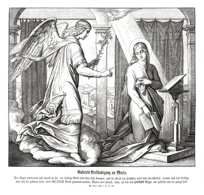 Annunciazione, Vangelo di Luca da Julius Schnorr von Carolsfeld