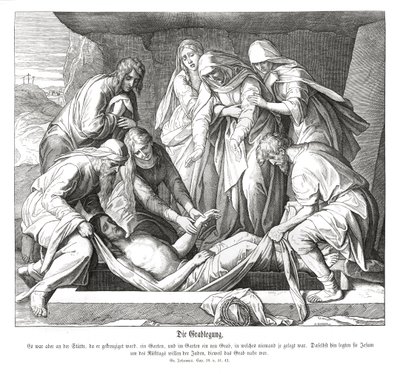 Sepoltura di Gesù, Vangelo di Giovanni da Julius Schnorr von Carolsfeld