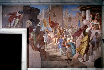 Carlo Magno e il suo esercito a Parigi da Julius Schnorr von Carolsfeld