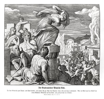 La morte di Abimelech, Giudici da Julius Schnorr von Carolsfeld