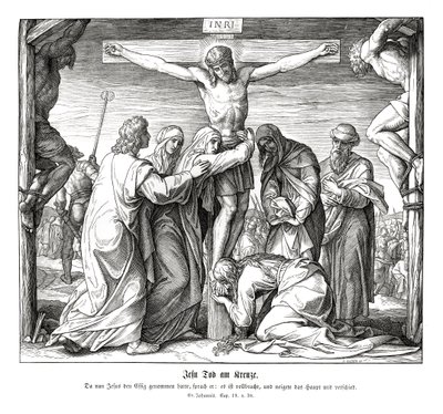 Morte di Gesù sulla croce, Vangelo di Giovanni da Julius Schnorr von Carolsfeld