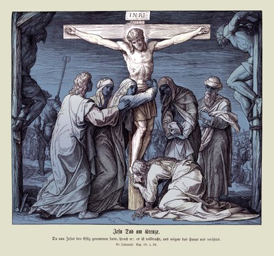 Morte di Gesù sulla croce, Vangelo di Giovanni da Julius Schnorr von Carolsfeld