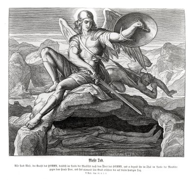 Morte di Mosè, Deuteronomio da Julius Schnorr von Carolsfeld