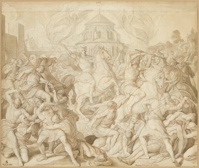 Sconfitta di Wittekind vicino a Bürberg da Julius Schnorr von Carolsfeld