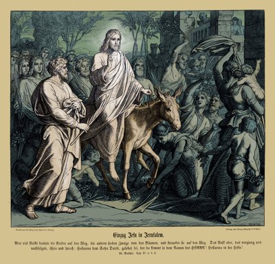 Ingresso di Gesù a Gerusalemme, Vangelo di Matteo da Julius Schnorr von Carolsfeld