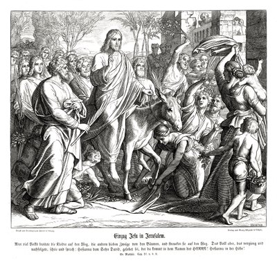 Ingresso di Gesù a Gerusalemme, Vangelo di Matteo da Julius Schnorr von Carolsfeld