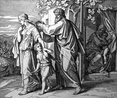 Espulsione di Ismaele e sua madre da Julius Schnorr von Carolsfeld