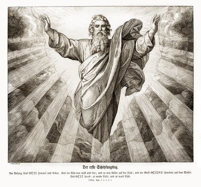 Primo giorno della creazione, Genesi da Julius Schnorr von Carolsfeld