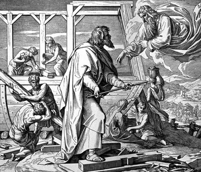 Dio avverte Noè del diluvio da Julius Schnorr von Carolsfeld