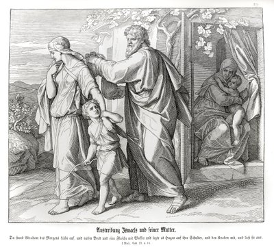 Agar e Ismaele vengono mandati via, Genesi da Julius Schnorr von Carolsfeld