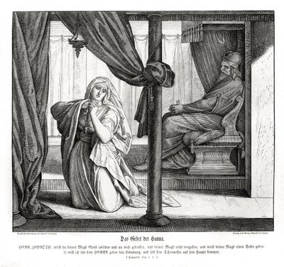 La preghiera di Anna da Julius Schnorr von Carolsfeld